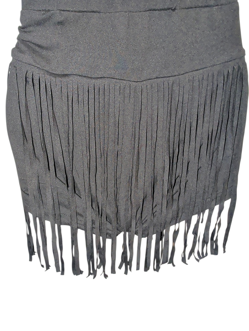 Fringed Mini Shorts - Black